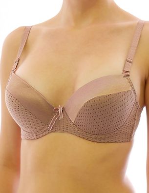 Damen BH Push-Up Polster Comfort Bugel Büstenhalter verstellbare Träger A1135
