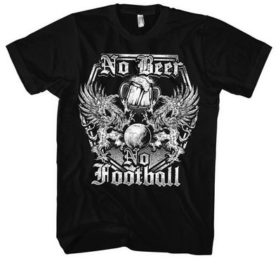 No Beer No Football Männer Herren T-Shirt | Bier Fussball Hooligan Ultras Fun