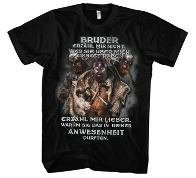Bruderschaft Männer Herren T-Shirt | Bruder Familie Wikinger Freunde Germanen