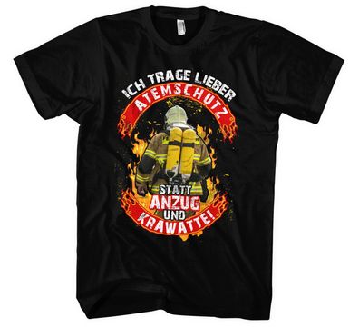 Feuerwehr Männer Herren T-Shirt | FFW Einsatz Rettung Sohn Freiwillige | M4