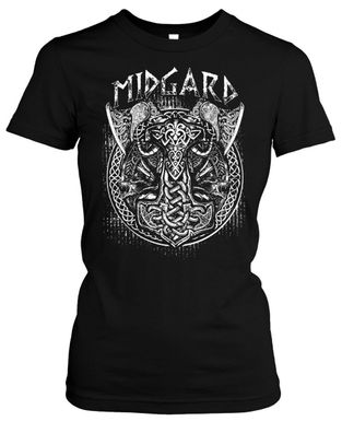 Midgard Damen Girlie T-Shirt | Odin Wikinger Walhalla Thor Germanen