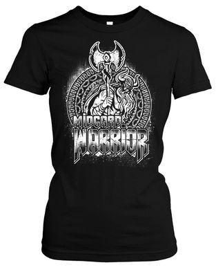 Midgard Warrior Damen Girlie T-Shirt | Odin Wikinger Walhalla Thor Germanen