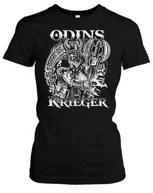 Odins Krieger Damen Girlie T-Shirt | Wikinger Walhalla Thor Germanen