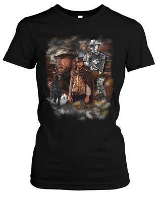 Clint Eastwood Damen Girlie T-Shirt | Western Kult glorreiche Halunken Movie