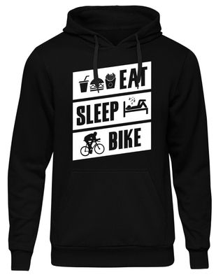 Eat Sleep Bike Herren Kapuzenpullover | Fahrrad Freizeit Fun Rad Biker Sport