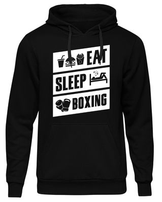 Eat Sleep Boxing Herren Kapuzenpullover | MMA Kampfsport Boxen Fun Fight