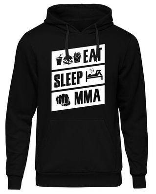 Eat Sleep MMA Herren Kapzenpullover | Kämpfen Boxen Fight Fun