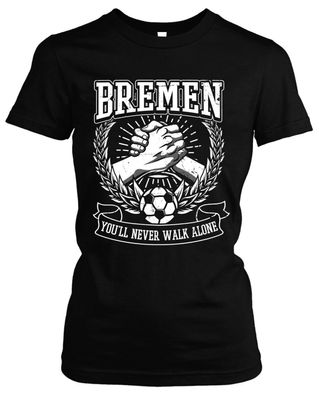 Alles für Bremen Damen Girlie T-Shirt | Fussball Ultras Geschenk Fan