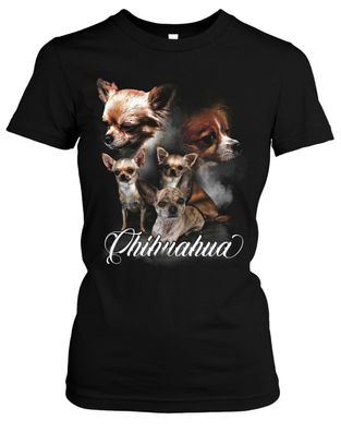 Chihuahua Damen Girlie T-Shirt | Hund Dog Haustier Geschenk | M5