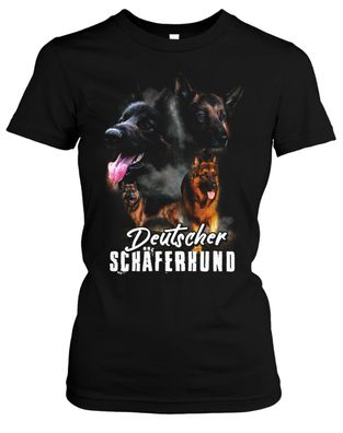 Schäferhund Damen Girlie T-Shirt | Hund Dog Haustier Geschenk | M5