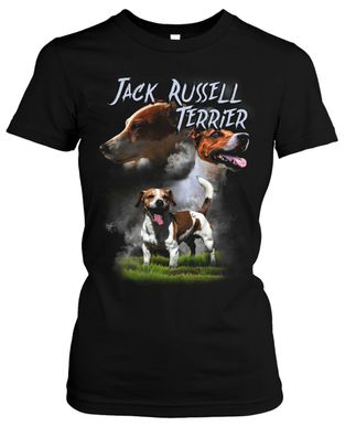 Jack Russell Terrier Damen Girlie T-Shirt | Hund Haustier Geschenk | M5
