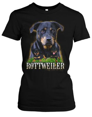 Rottweiler Damen Girlie T-Shirt | Hund Haustier Geschenk | M5
