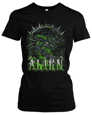 Alien Damen Girlie T-Shirt | Predator Science Fiction Horror Film Fun | M1