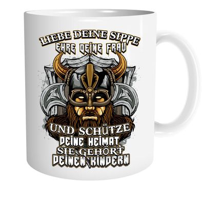 Deine Sippe Tasse | Kaffeetasse Teetasse Geschenk Odin Wikinger Walhalla Vikings
