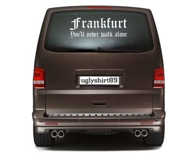 Frankfurt Autoaufkleber 60 cm | Fussball | Hardcore | Sticker | Aufkleber | YNWA
