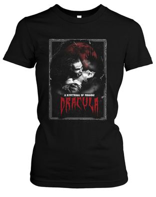 Dracula Damen Girlie T-Shirt | Vampir Blut Halloween Horror Blood Biss | M1