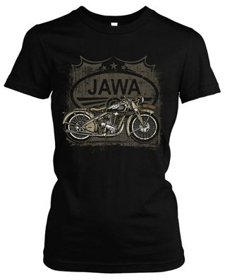 Jawa Damen Girlie T-Shirt | Schwalbe Trabi IFA S51 DDR Simson Osten Moped | M1