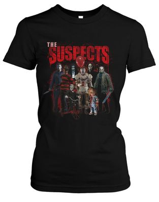 The Suspects Damen Girlie T-Shirt | Halloween Annabelle ES Chucky Jason Myers