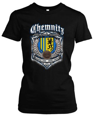 Für immer Chemnitz Damen Girlie T-Shirt | Fussball Trikot Fan Geschenk Ultras