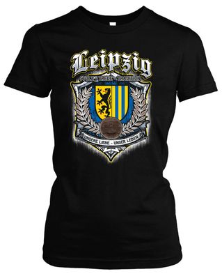Für immer Leipzig Damen Girlie T-Shirt | Fussball Trikot Fan Geschenk Ultras