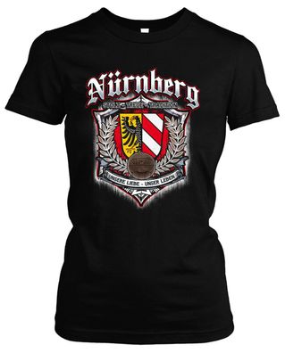 Für immer Nürnberg Damen Girlie T-Shirt | Fussball Trikot Fan Geschenk Ultras