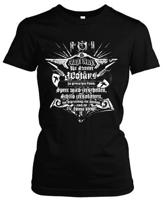 Streiter Wotan´s Damen Girlie T-Shirt | Wikinger Thor Odin Germanen Walhalla