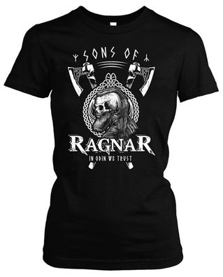 Sons of Ragnar In Odin we trust Damen T-Shirt | Valhalla Vikings Thor Germanen