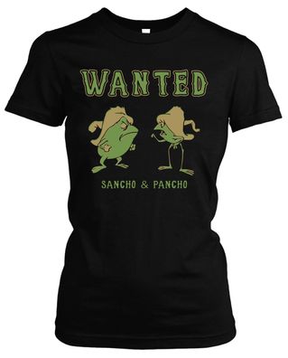 Sancho und Pancho Damen T-Shirt | Frog Frösche Oldschool Kult Cartoon Girlie