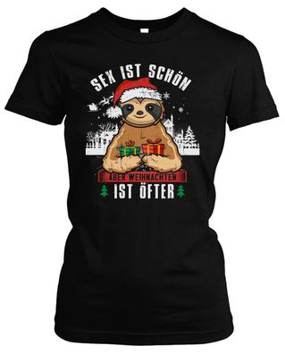 Sex ist schön Damen T-Shirt | Weihnachten Xmas Funny Santa Christmas Girlie