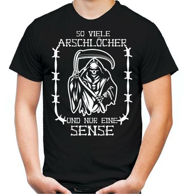 So viele Arschlöcher T-Shirt | Viking Totenkopf Wikinger Sensenmann Skull Tot