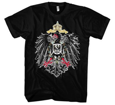 Kaiserreich Männer Herren T-Shirt | Adler Deutschland Kaiser Wappen Preussen