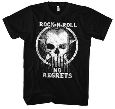 Rock n Roll Männer T-Shirt | Rockabilly Vintage Biker Musik Skull Rocker | M3