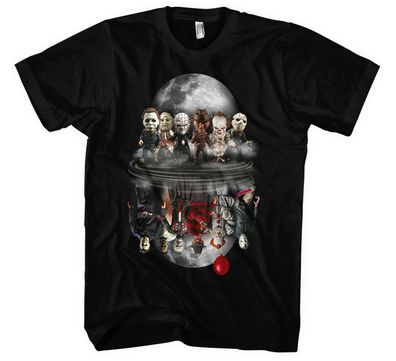 Evil Six Männer T-Shirt | Horror Friends Jason Freddy Krüger Halloween Clown Fun