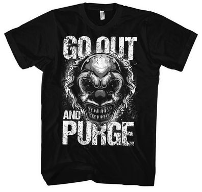 Go out and Purge Männer Herren T-Shirt | Clown Horror Halloween Gamer Fun