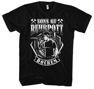 Sons of Ruhrpott Bochum Männer Herren T-Shirt | Fussball Ultras Anarchy | M10