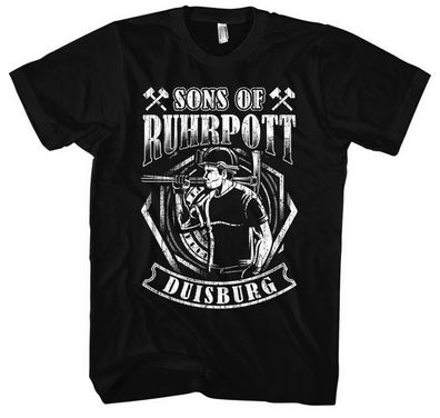 Sons of Ruhrpott Duisburg Männer Herren T-Shirt | Fussball Ultras Anarchy | M10