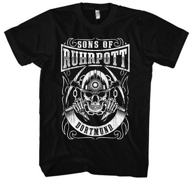 Sons of Ruhrpott Dortmund Männer T-Shirt | Fussball Ultras Anarchy | M12