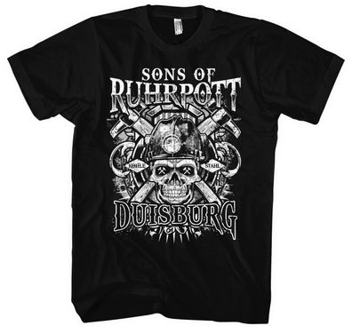 Sons of Ruhrpott Duisburg Männer Herren T-Shirt | Fussball Ultras Anarchy | M14