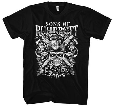 Sons of Ruhrpott Essen Männer Herren T-Shirt | Fussball Ultras Anarchy | M14