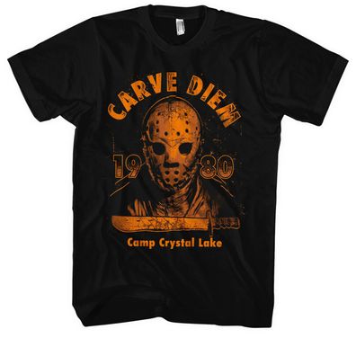 Carve Diem Jason Männer Herren T-Shirt | Horror Halloween Nightmare Freitag 13