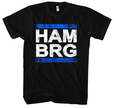 HAM BRG Männer Herren T-Shirt | Fussball Ultras Fan Hamburg Hansestadt Elbe