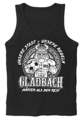 Unsere Stadt unsere Regeln Gladbach Herren Tank Top | Fussball Ultras Fan Sport