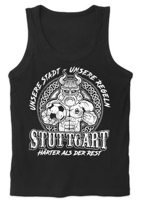 Unsere Stadt unsere Regeln Stuttgart Herren Tank Top | Fussball Ultras Fan Sport