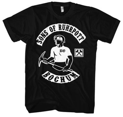 Sons of Ruhrpott Bochum Männer Herren T-Shirt | Fussball Ultras Anarchy | M1