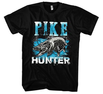 Pike Hunter Männer Herren T-Shirt | Angler Hecht Angeln Fishing Fischen Fun | M3
