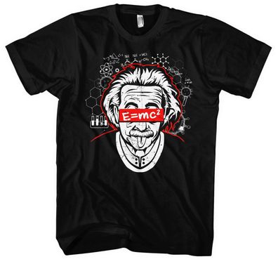 Albert Einstein Herren T-Shirt | Pysiker Mathe Lehrer Shirt E=mc² | M2