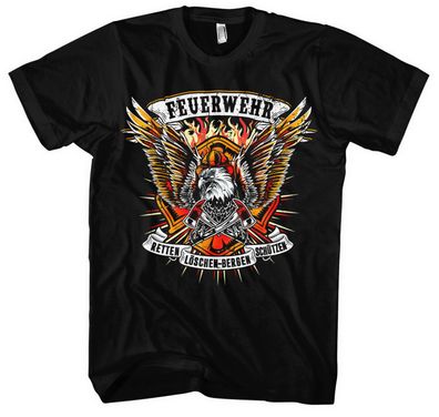 Feuerwehr Herren T-Shirt | Hero FFW Firefighter Freiwillige Held Geschenk | M13