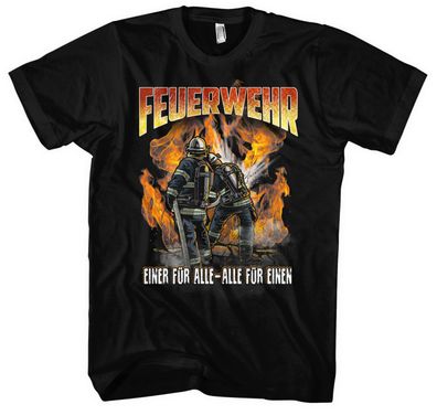 Feuerwehr Herren T-Shirt | Hero FFW Firefighter Freiwillige Held Geschenk | M15