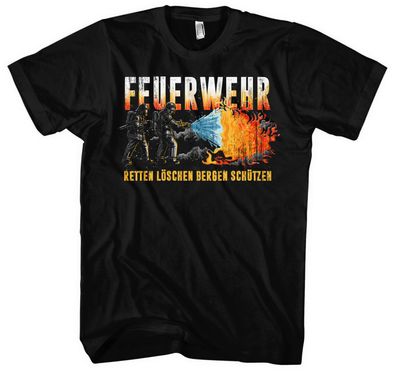 Feuerwehr Herren T-Shirt | Hero FFW Firefighter Freiwillige Held Geschenk | M19
