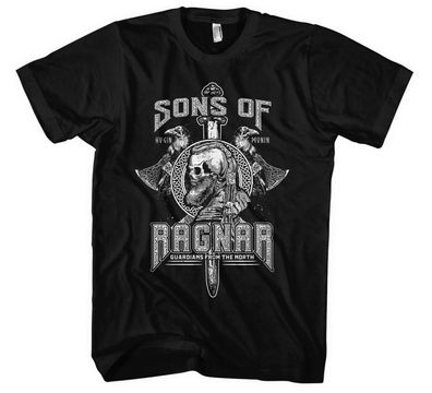 Sons of Ragnar Guardians T-Shirt | Walhalla Wikinger Odin Vikings Thor |M1 Front